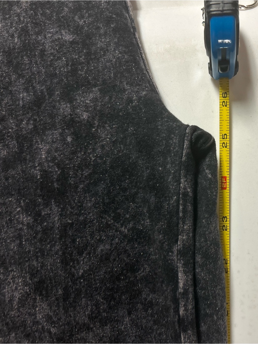 Zenana Mineral Wash Moto Leggings gray/black mineral wash XL Stretch - Picture 10 of 11